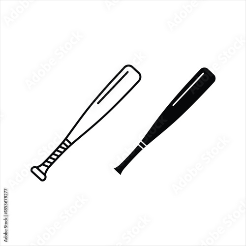 Baseball bat icons representing sports equipment and athletic activities