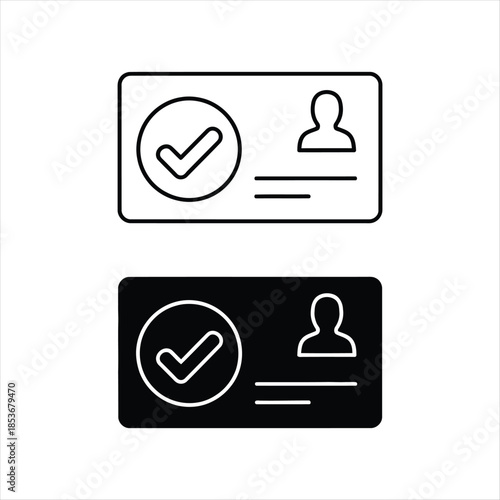 Illustrator eps file containing id card verification icons and metadata