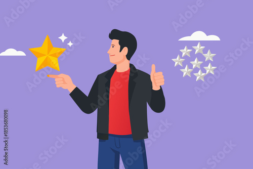 quality vs quantity concept illustration, the balance for successes, management to assure excellent work outcome working attitude to deliver superior result concept illustration with flat style