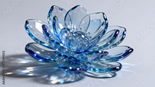 Blue Crystal Lotus Still Life Texture Photography