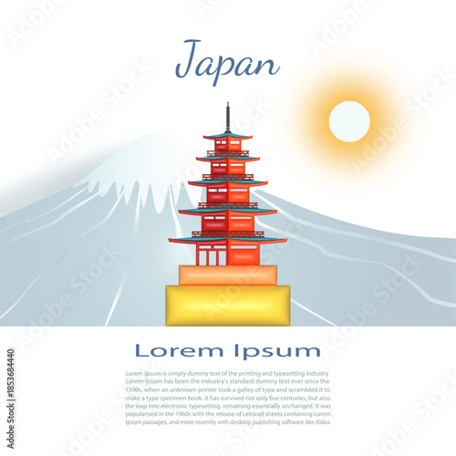 971  Chureito pagoda in Fujiyoshida.