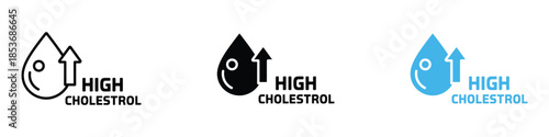 High Cholesterol icon vector. increased blood lipids and health risk symbol. vector illustration.
