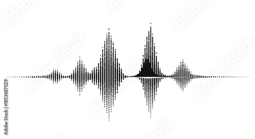 Digital Sound Waveform and Audio Frequency Visualization Set