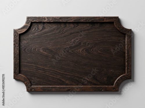 Blank signboard made of ebo...