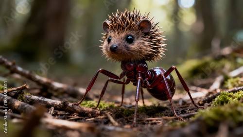 Hybrid animal between hedge...