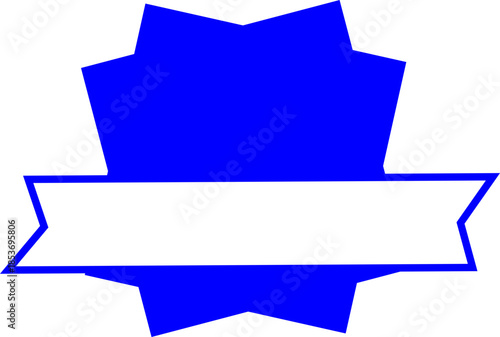 Blue Starburst Banner Graphic With Banner