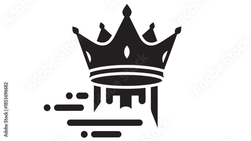 A regal crown with ornamental features and a decorative base visually representing royalty