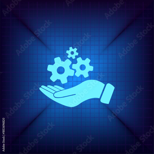 Vector illustration on a blue background