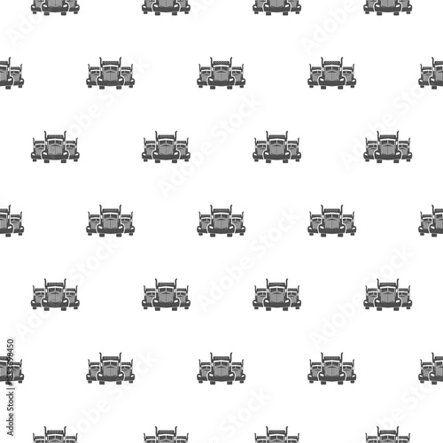 Big truck group seamless pattern isolated on white background