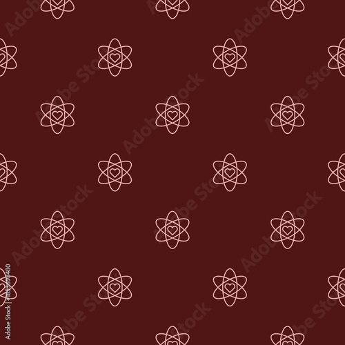 Core values seamless pattern isolated on color background