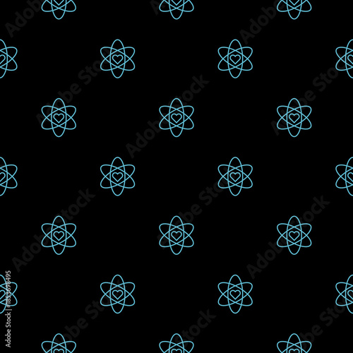 Core values seamless pattern isolated on black background