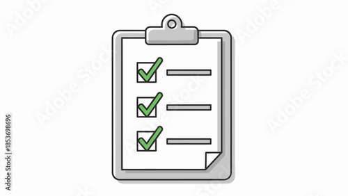 Clipboard Checklist Document Paper List Icon Vector
