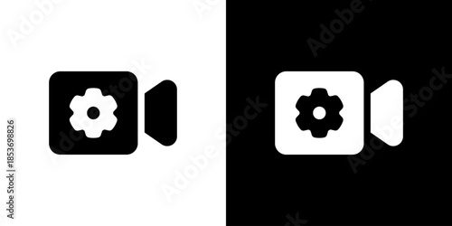 ビデオカメラと設定マークのアイコン