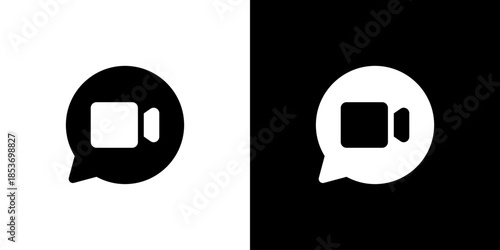 ビデオチャット・フキダシのアイコン