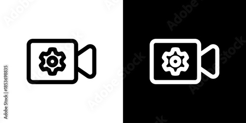 ビデオカメラと設定マークのアイコン