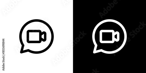 ビデオチャット・フキダシのアイコン