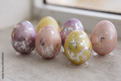 Wallpaper Mural Easter eggs in pleasant light shades Torontodigital.ca