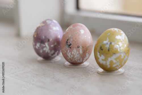 Wallpaper Mural Easter eggs in pleasant light shades Torontodigital.ca