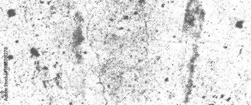Monochrome Abstract Halftone Background with Grungy Grainy Texture and Speckles Overlay Effect