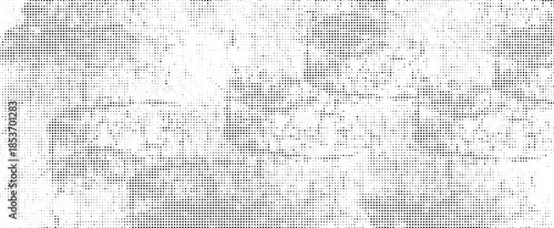 Distressed Halftone Dotted Grid Abstract Black and White Grunge Background Texture Pattern