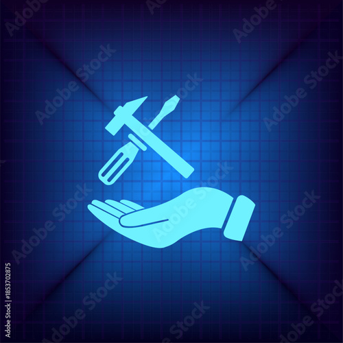 Vector illustration on a blue background