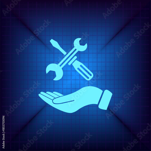 Vector illustration on a blue background