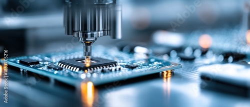 Circuit board manufacturing process with a robotic arm and integrated components