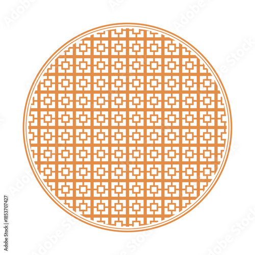 round frame of traditional tile pattern chinese vintage background