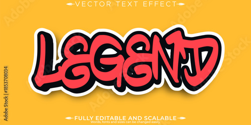 Graffiti text effect, editable spray and street text style