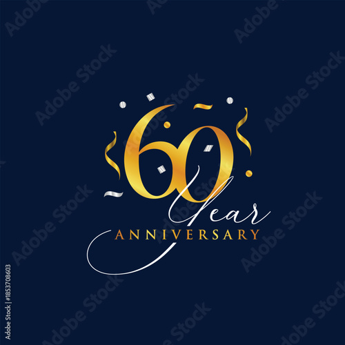 60th anniversary premium design template