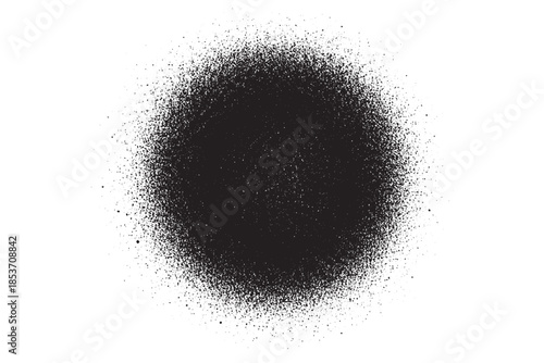 stain circle grain noise spray dot abstract pattern black round vector