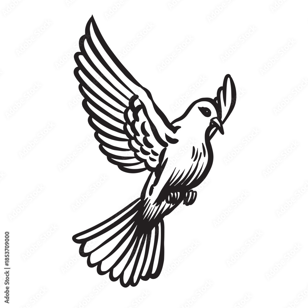 Obraz premium bird vintage hand drawing