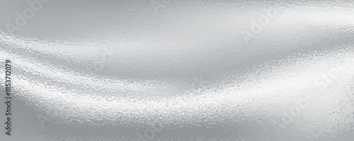 Silver foil texture background with light reflection. Aesthetic Vector realistic illustration of chrome metal surface with glitter gradient effect, abstract shiny texture, translucent glass.Eps 10