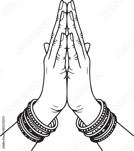 Hands in prayer pose