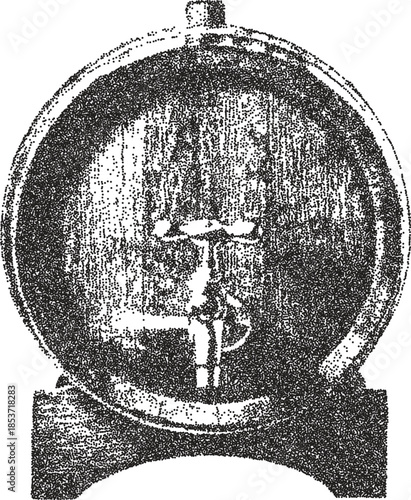 Beer retro y2k stipple design beverage halftone brutalist urban vector png with clear background, ale 2000s photocopy grunge tattoo gen z effect