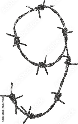 Number 9 retro y2k stipple design spike halftone brutalist urban vector png with clear background, digit 2000s photocopy grunge tattoo gen z effect