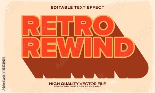 Retro classic text effect, editable text effect and vintage 3d font style bold shadow oldschool poster design