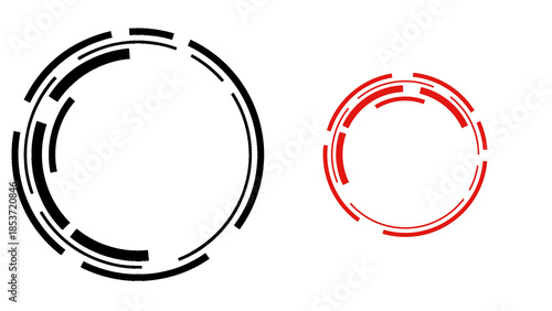 Abstract Circular Tech Rings Minimal Futuristic Design