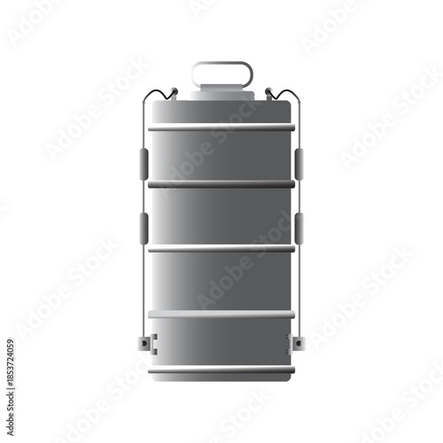Indian tiffin or lunch box vector, illustration. Also known as mumbai dabba in hindi.

