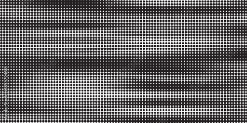 Black and white halftone texture. Circle halftone. Round dotworkd istressed dotted vector background.