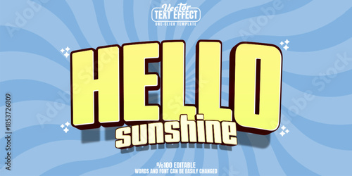 Retro editable text effect, customizable vintage and nostalgic 3d font style