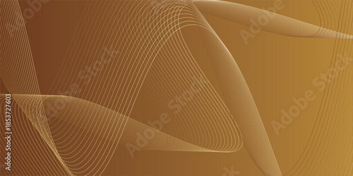 A luxurious, flowing abstract background, with a focus on the aesthetics of harmonious lines. Using shades of gold, copper brown, and bronze. Vector texture for brochures and posters.