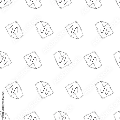 Hand drawn artist tool seamless pattern background