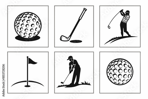 set of golf players