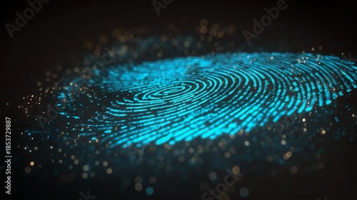 Wallpaper Mural Futuristic fingerprint biometric security identification technology cyber digital identity authentication data protection access glow abstract neon glow fingerprint biometric security identification Torontodigital.ca