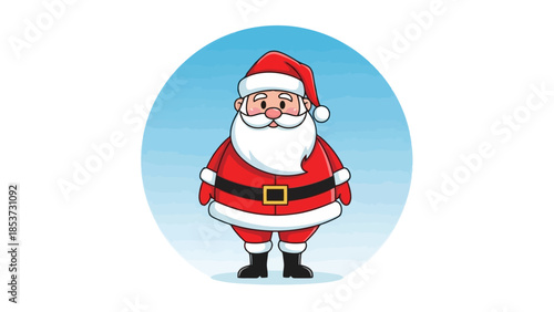 Festive Santa Claus illustration for Christmas greetings and winter holiday celebrations