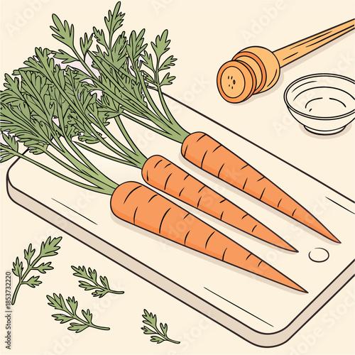 carrots on a wooden background