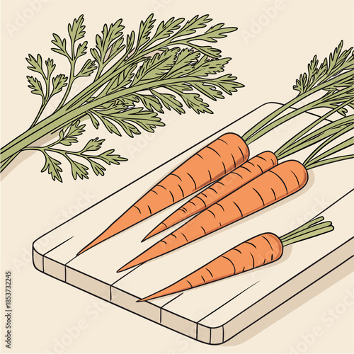 carrots on a wooden background
