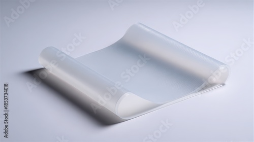 Transparent sheet with smooth edges, ideal for design and creative projects.