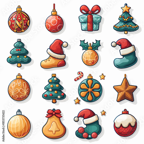 Christmas Ornaments Vector Elements For Holiday Decoration